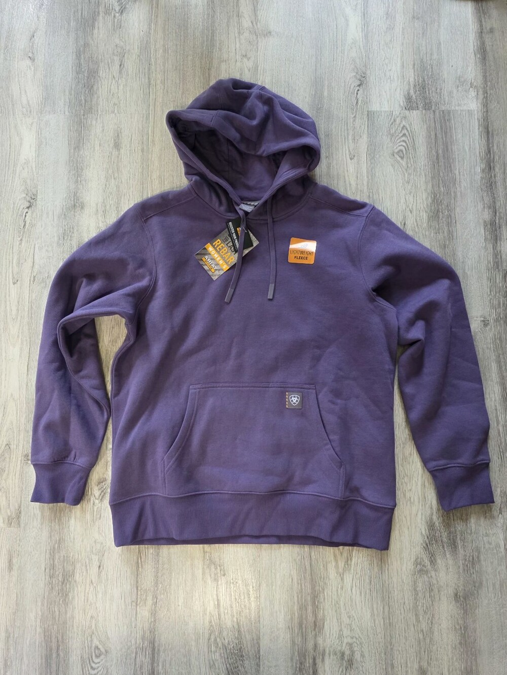 NWT Large Ariat Rebar Purple Fleece Hoodie Sweatshirt